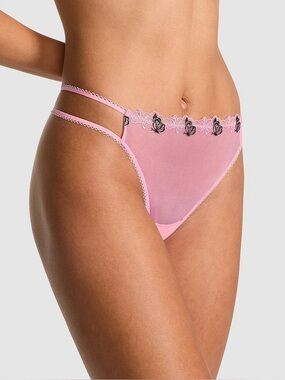 NWT Victoria’s Secret PINK Wink Strappy Mesh Butterfly Thong Panty
